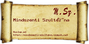 Mindszenti Szultána névjegykártya